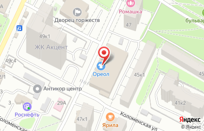 Ореол на Московском шоссе на карте