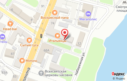 Парикмахерская Диадема в Советском районе на карте