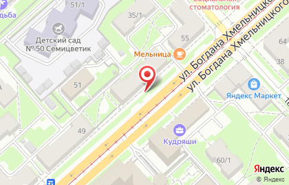 Вуаль на улице Богдана Хмельницкого на карте