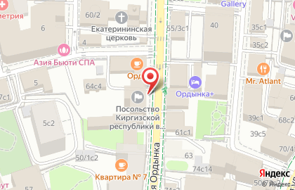 Посольство Кыргызской Республики в РФ на улице Большая Ордынка на карте