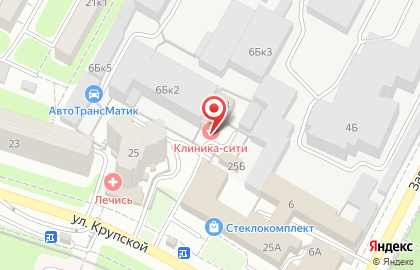 Рязанский филиал СОГАЗ-Мед на улице Крупской на карте