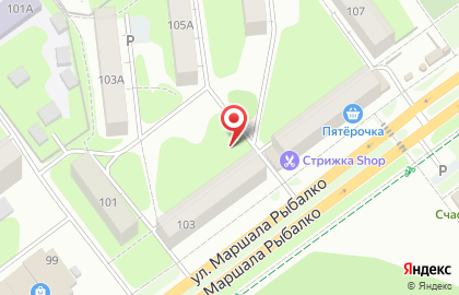 Modniki на улице Маршала Рыбалко на карте