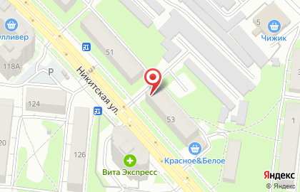 Парикмахерская Елена на Никитской улице на карте