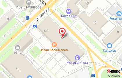 Ригла на улице Есенина на карте