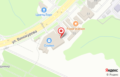 Магазин напольных покрытий на улице Винокурова на карте