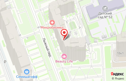 Детский клуб Бамбиника в Лыжном переулке на карте