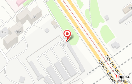 Автостоянка ВОА на проспекте Кирова, 36б на карте