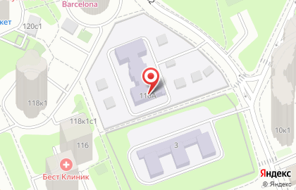 Детский футбольный клуб Метеор на Ленинградском шоссе, 116а на карте