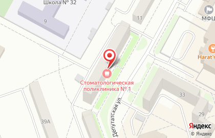 Стоматологическая поликлиника №1 на Депутатской улице на карте