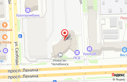 ООО Новатэк-Челябинск на проспекте Ленина на карте