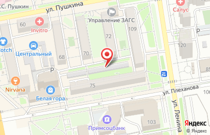 Служба грузоперевозок Gruz25 на улице Плеханова на карте