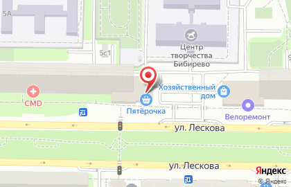 Ресторан Автограф на улице Лескова на карте