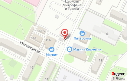 Киоск по продаже хлебобулочных изделий на Юношеской улице на карте