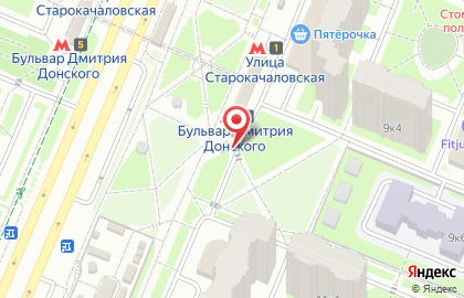 Киоск печатной продукции АМО-Пресс на бульваре Дмитрия Донского на карте