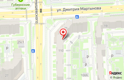 IT-компания IT-компания на улице Дмитрия Мартынова на карте