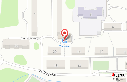 Магазин Юникс на Сосновой улице на карте