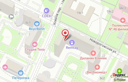 Страховая медицинская компания Ресо-мед на Новорогожской улице на карте