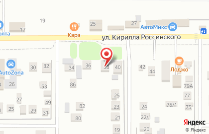 Автоателье на улице имени Кирилла Россинского на карте