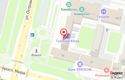Терминал Газпромбанк на улице Островского на карте