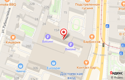 Коммерческий акционерный банк Викинг на метро Достоевская на карте