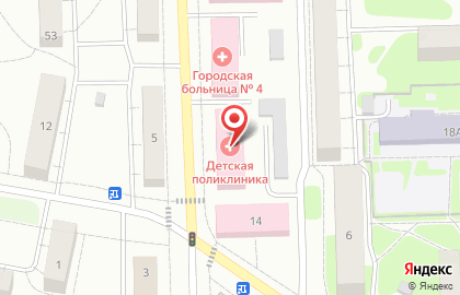 Поликлиника Детской городской больницы на Балакинской улице на карте