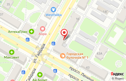 Элис на проспекте Ленина на карте