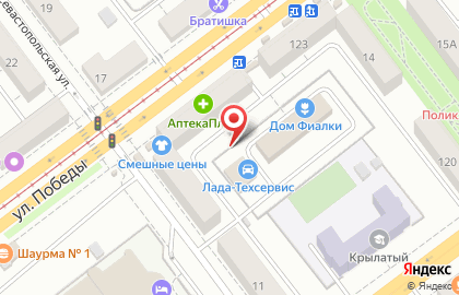 Автосервис Лада-техсервис в Кировском районе на карте