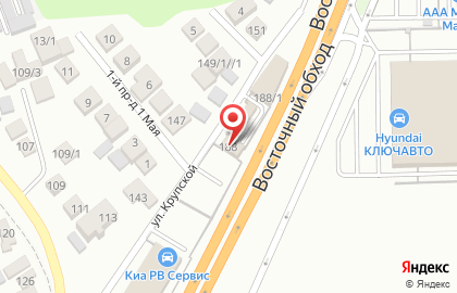 Магазин автозапчастей на ул. Крупской, 188 на карте