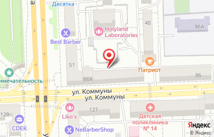 Красная речка на улице Коммуны на карте