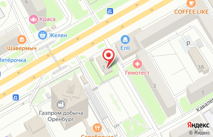 Продуктовый магазин в Оренбурге на карте
