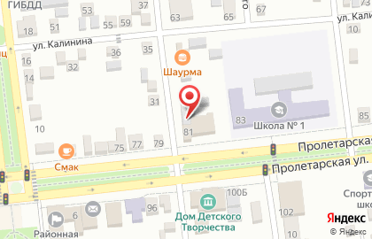 Ростелеком для дома на Пролетарской улице на карте