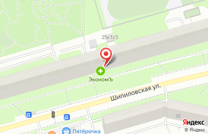 Аптека ЭкономЪ на метро Домодедовская на карте