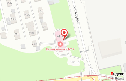 Поликлиника №7 в Смоленске на карте