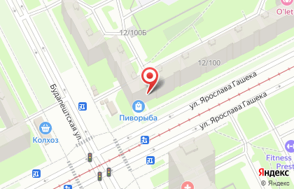 Аптека Невис на улице Ярослава Гашека, 12/100 на карте