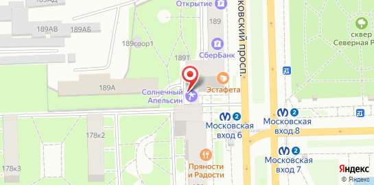 Турагентство SUNORANGE на Московском проспекте на карте