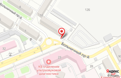 Киоск по продаже фруктов и овощей в Больничном проезде на карте