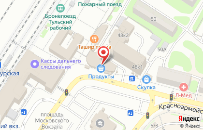 Продуктовый магазин в Туле на карте