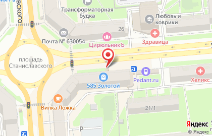 Киоск по продаже печатной продукции на улице Станиславского 17 на карте