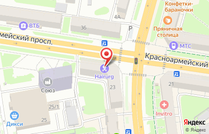 Фирменный магазин белорусской косметики БК на Красноармейском проспекте на карте