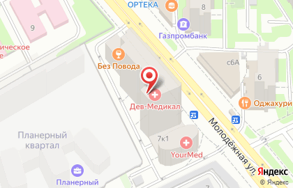 Офтальмологический центр МедСэф на Молодежной улице на карте