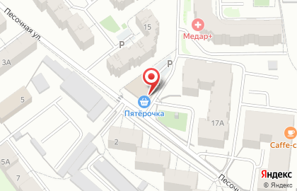 Супермаркет Пятёрочка на Песочной улице на карте