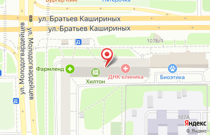 Банкомат Челябинвестбанк на улице Братьев Кашириных, 107 на карте