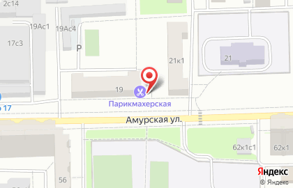 Парикмахерская в Москве на карте