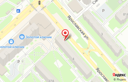 Магазин у дома Бристоль на Ярославской улице, 4 на карте