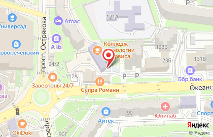 Колледж технологии и сервиса во Владивостоке на карте
