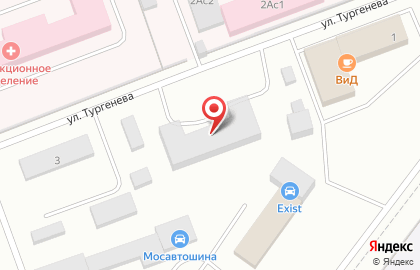 Автокомплекс на ул. Тургенева, 1а на карте