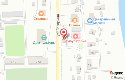 Магазин Огонек на улице Гагарина на карте