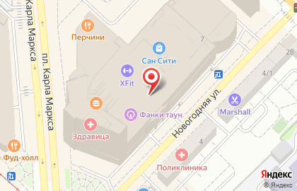 Газета Новая Сибирь на площади Карла Маркса на карте