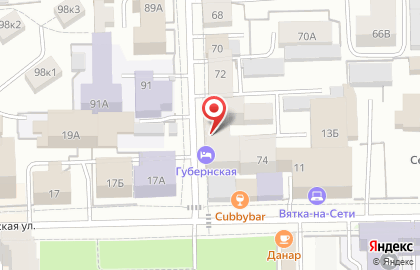 Гостиница Губернская на карте