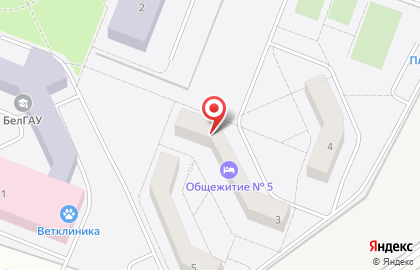 Общежитие в Белгороде на карте